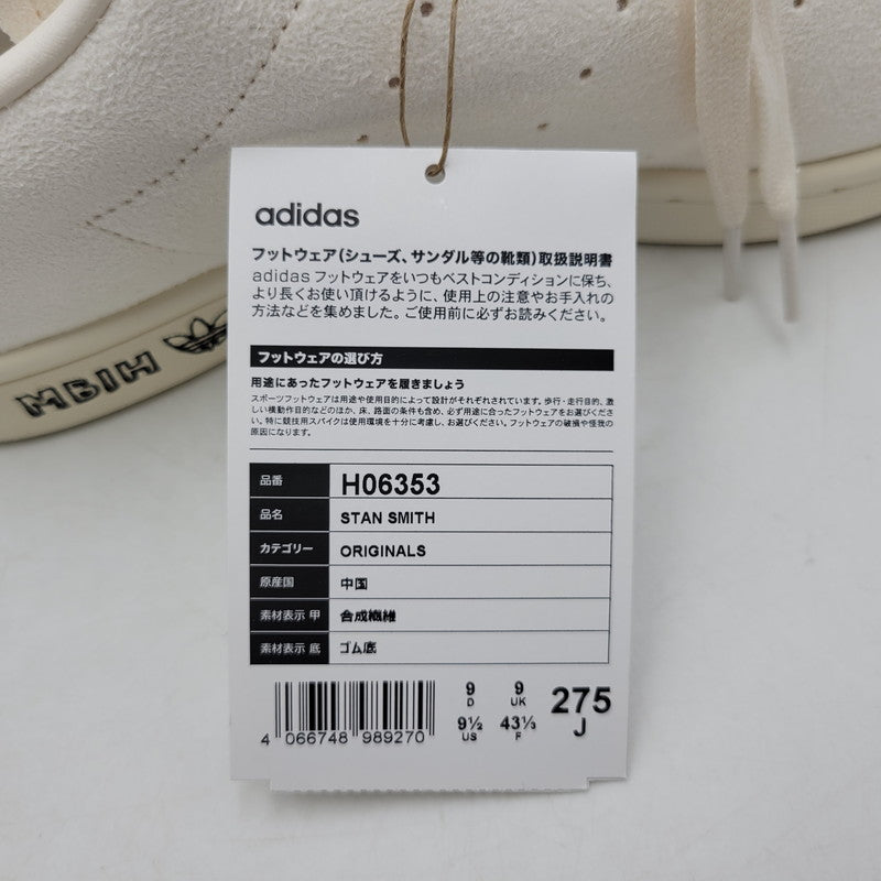 【中古美品】【メンズ】 NAIJEL GRAPH ナイジェルグラフ × ADIDAS ORIGINALS アディダス オリジナルス STAN SMITH H06353 スタンスミス スニーカー シューズ 靴 161-250413-as-22-izu サイズ：27.5cm カラー：CWHITE/CBLACK/OWHITE 万代Net店