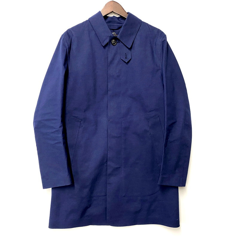 【中古品】【メンズ】 GR-002 英国製 ゴム引き LINER SOUTIEN COLLAR COAT ライナーステンカラーコート アウター 長袖 141-250414-ma-02-izu サイズ：38 カラー：ネイビー 万代Net店