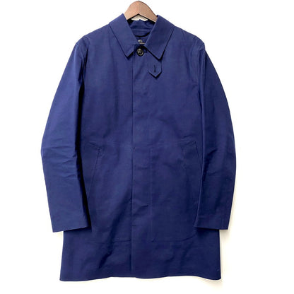 【中古品】【メンズ】 GR-002 英国製 ゴム引き LINER SOUTIEN COLLAR COAT ライナーステンカラーコート アウター 長袖 141-250414-ma-02-izu サイズ：38 カラー：ネイビー 万代Net店
