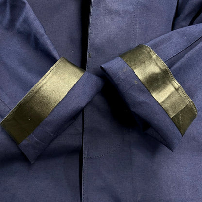 【中古品】【メンズ】 GR-002 英国製 ゴム引き LINER SOUTIEN COLLAR COAT ライナーステンカラーコート アウター 長袖 141-250414-ma-02-izu サイズ：38 カラー：ネイビー 万代Net店