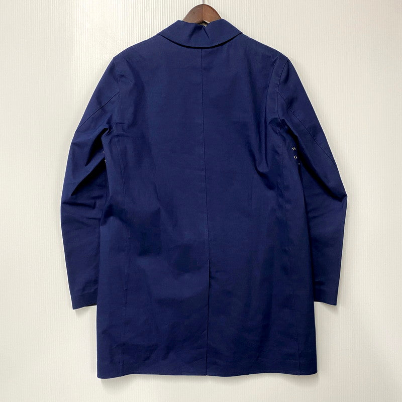 【中古品】【メンズ】 GR-002 英国製 ゴム引き LINER SOUTIEN COLLAR COAT ライナーステンカラーコート アウター 長袖 141-250414-ma-02-izu サイズ：38 カラー：ネイビー 万代Net店