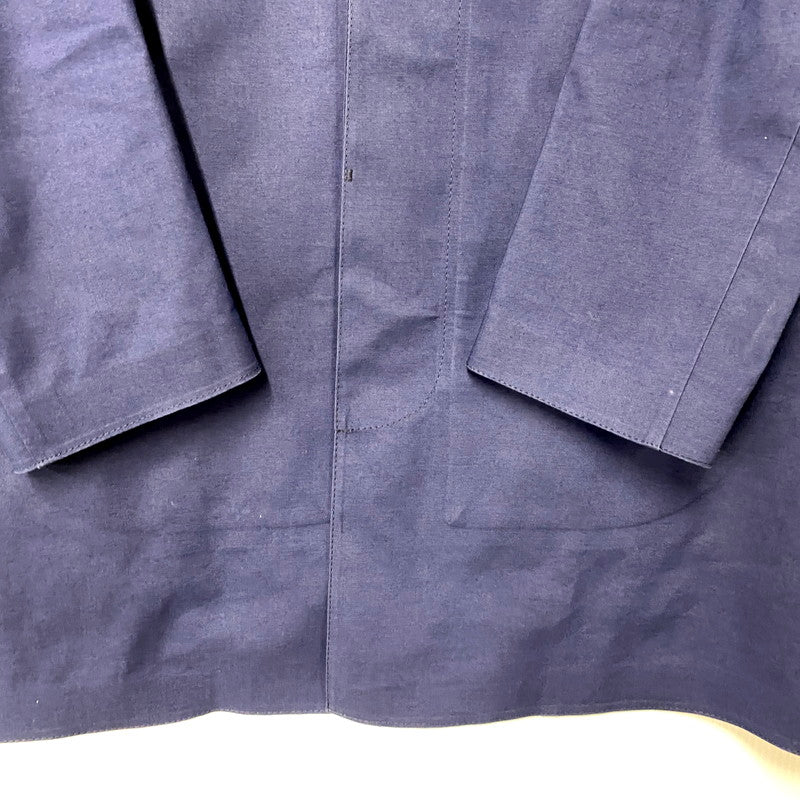 【中古品】【メンズ】 GR-002 英国製 ゴム引き LINER SOUTIEN COLLAR COAT ライナーステンカラーコート アウター 長袖 141-250414-ma-02-izu サイズ：38 カラー：ネイビー 万代Net店