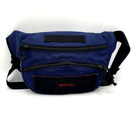 【中古品】【メンズ】 BRIEFING ブリーフィング USA製 WAIST BAG ウエストバッグ 鞄 カバン ボディバッグ 188-250421-ma-15-izu カラー：NAVY 万代Net店