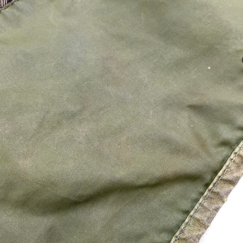 【中古品】【メンズ】 Barbour バーブァー ENGLAND製 2ワラント 80S BORDER OILED JACKET 80年代 ボーダー オイルドジャケット アウター 長袖 144-250414-ma-04-izu サイズ：42 カラー：グリーン 万代Net店