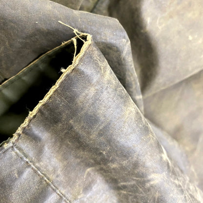 【中古品】【メンズ】 Barbour バーブァー ENGLAND製 2ワラント 80S BORDER OILED JACKET 80年代 ボーダー オイルドジャケット アウター 長袖 144-250414-ma-04-izu サイズ：42 カラー：グリーン 万代Net店