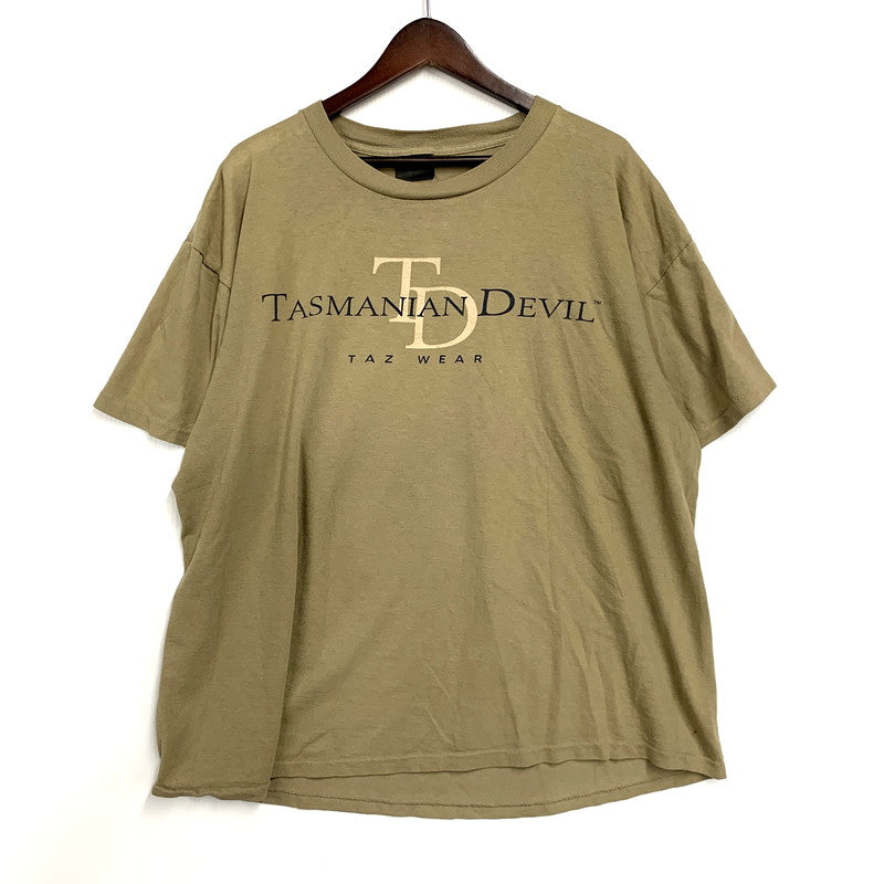 【中古品】【メンズ】 CHANGES チェンジーズ LOONEY TUNES c1994 TASMANIAN DEVIL DOUBLE SIDED PRINT PARODY SS TEE ルーニーテューンズ タズマニアンデビル 半袖Tシャツ USA製 両シングル 146-250426-as-29-izu サイズ：XL カラー：ベージュ系 万代Net店