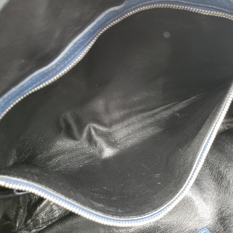 【中古品】【メンズ/レディース】 PRADA プラダ VITELLO DAINO 2WAY LEATHER BRIEF CASE ヴィッテロダイノ 2ウェイレザーブリーフケース 鞄 カバン バッグ 180-250414-ma-18-izu カラー：ブルー 万代Net店