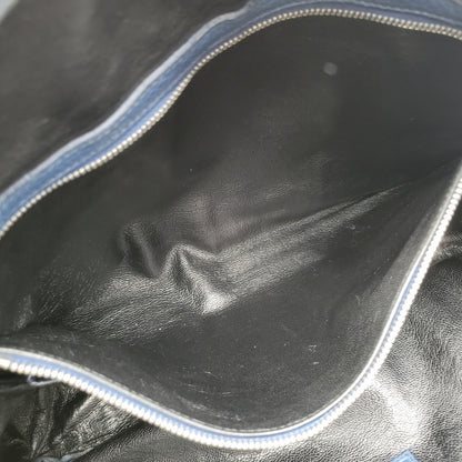 【中古品】【メンズ/レディース】 PRADA プラダ VITELLO DAINO 2WAY LEATHER BRIEF CASE ヴィッテロダイノ 2ウェイレザーブリーフケース 鞄 カバン バッグ 180-250414-ma-18-izu カラー：ブルー 万代Net店