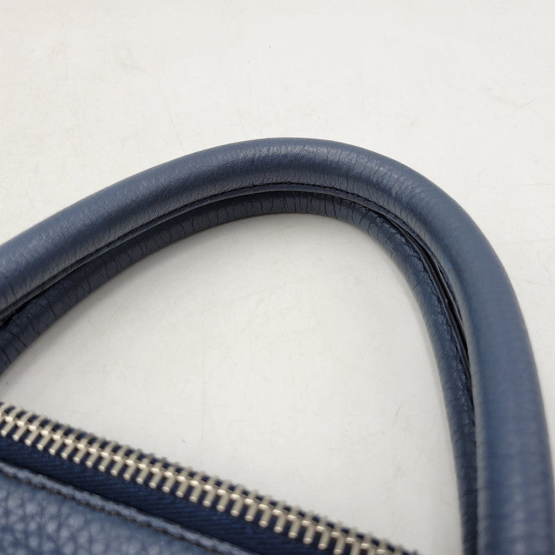 【中古品】【メンズ/レディース】 PRADA プラダ VITELLO DAINO 2WAY LEATHER BRIEF CASE ヴィッテロダイノ 2ウェイレザーブリーフケース 鞄 カバン バッグ 180-250414-ma-18-izu カラー：ブルー 万代Net店