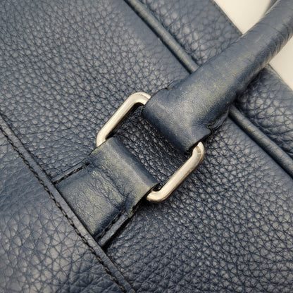 【中古品】【メンズ/レディース】 PRADA プラダ VITELLO DAINO 2WAY LEATHER BRIEF CASE ヴィッテロダイノ 2ウェイレザーブリーフケース 鞄 カバン バッグ 180-250414-ma-18-izu カラー：ブルー 万代Net店