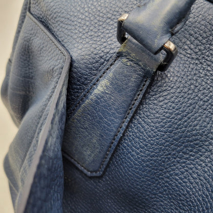 【中古品】【メンズ/レディース】 PRADA プラダ VITELLO DAINO 2WAY LEATHER BRIEF CASE ヴィッテロダイノ 2ウェイレザーブリーフケース 鞄 カバン バッグ 180-250414-ma-18-izu カラー：ブルー 万代Net店