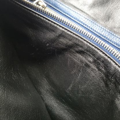 【中古品】【メンズ/レディース】 PRADA プラダ VITELLO DAINO 2WAY LEATHER BRIEF CASE ヴィッテロダイノ 2ウェイレザーブリーフケース 鞄 カバン バッグ 180-250414-ma-18-izu カラー：ブルー 万代Net店