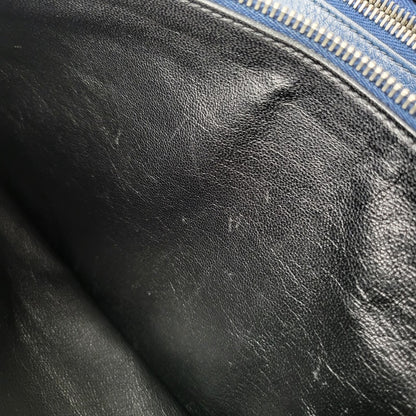 【中古品】【メンズ/レディース】 PRADA プラダ VITELLO DAINO 2WAY LEATHER BRIEF CASE ヴィッテロダイノ 2ウェイレザーブリーフケース 鞄 カバン バッグ 180-250414-ma-18-izu カラー：ブルー 万代Net店