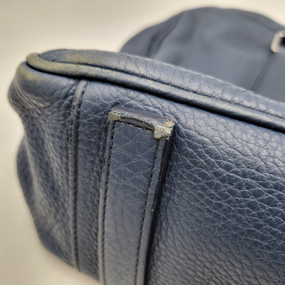 【中古品】【メンズ/レディース】 PRADA プラダ VITELLO DAINO 2WAY LEATHER BRIEF CASE ヴィッテロダイノ 2ウェイレザーブリーフケース 鞄 カバン バッグ 180-250414-ma-18-izu カラー：ブルー 万代Net店