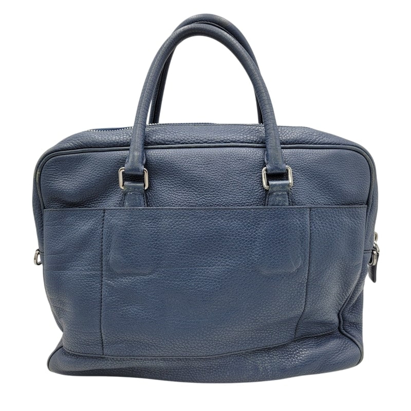 【中古品】【メンズ/レディース】 PRADA プラダ VITELLO DAINO 2WAY LEATHER BRIEF CASE ヴィッテロダイノ 2ウェイレザーブリーフケース 鞄 カバン バッグ 180-250414-ma-18-izu カラー：ブルー 万代Net店