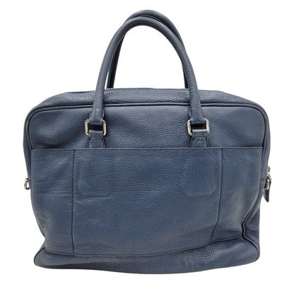 【中古品】【メンズ/レディース】 PRADA プラダ VITELLO DAINO 2WAY LEATHER BRIEF CASE ヴィッテロダイノ 2ウェイレザーブリーフケース 鞄 カバン バッグ 180-250414-ma-18-izu カラー：ブルー 万代Net店