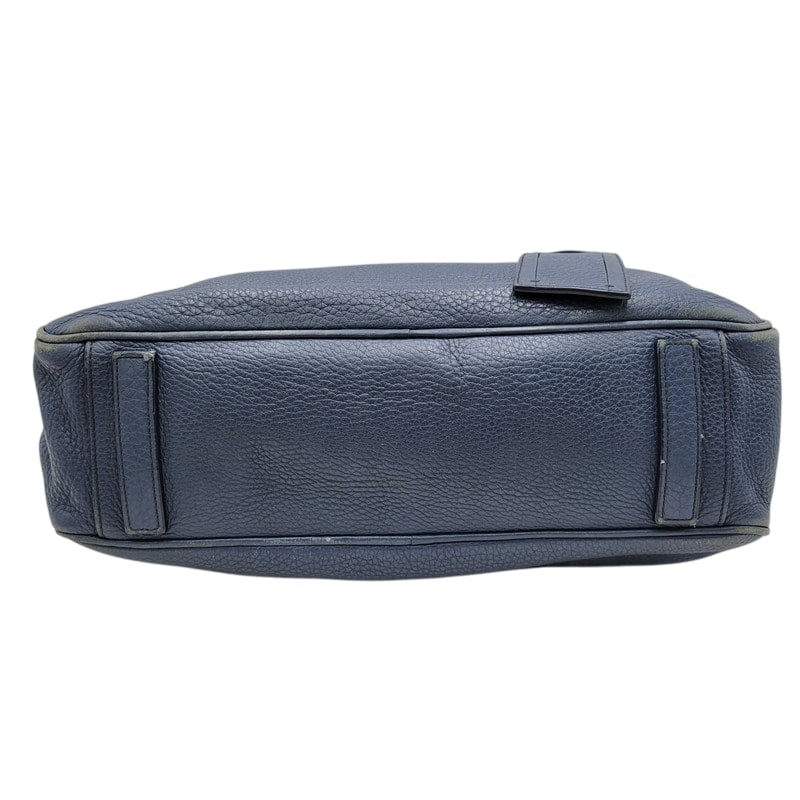 【中古品】【メンズ/レディース】 PRADA プラダ VITELLO DAINO 2WAY LEATHER BRIEF CASE ヴィッテロダイノ 2ウェイレザーブリーフケース 鞄 カバン バッグ 180-250414-ma-18-izu カラー：ブルー 万代Net店