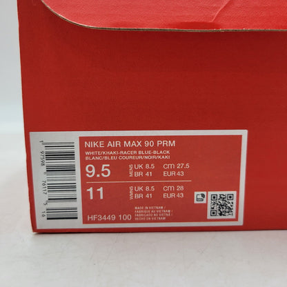 【中古美品】【メンズ】 NIKE ナイキ HF3449-100 AIR MAX 90 PRM エアマックス 90 プレミアム 靴 スニーカー シューズ 160-250414-ma-17-izu サイズ：27.5cm カラー：WHITE/RACER BLUE 万代Net店