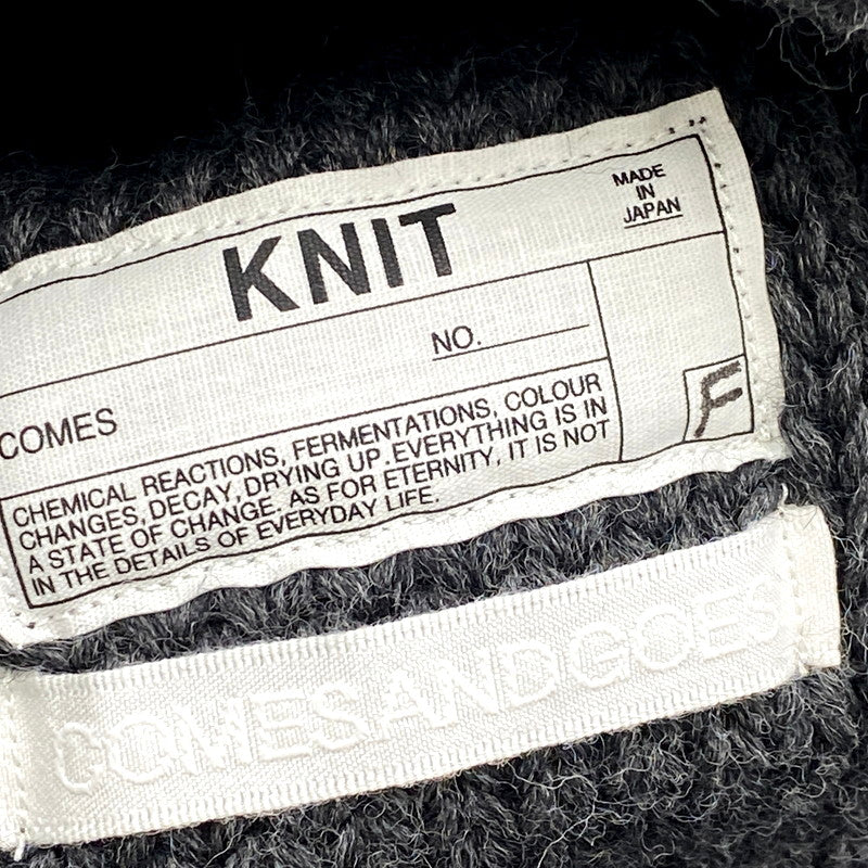 【中古品】【メンズ/レディース】 COMESANDGOES カムズアンドゴーズ WOOL BEANIE ウールビーニー ニット帽 帽子 185-250417-as-26-izu サイズ：F カラー：ダークグレー 万代Net店
