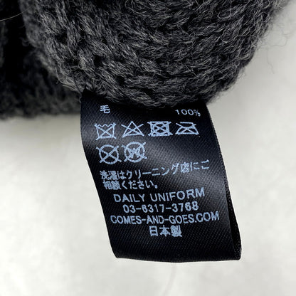 【中古品】【メンズ/レディース】 COMESANDGOES カムズアンドゴーズ WOOL BEANIE ウールビーニー ニット帽 帽子 185-250417-as-26-izu サイズ：F カラー：ダークグレー 万代Net店