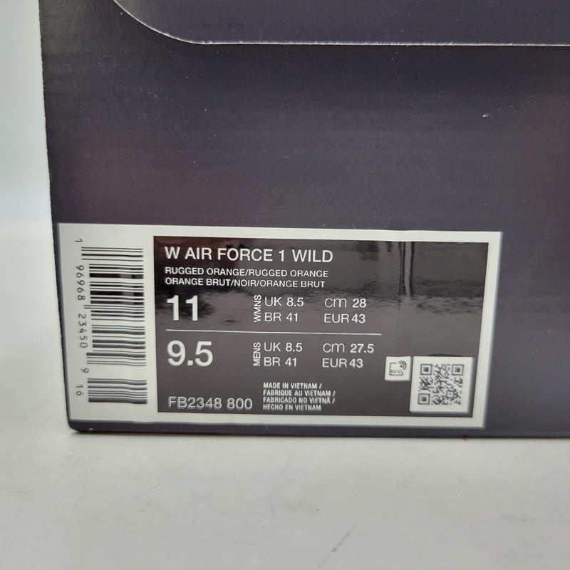 【中古美品】【メンズ】 NIKE ナイキ W AIR FORCE 1 WILD FB2348-800 ウィメンズ エアフォース1 ワイルド スニーカー シューズ 靴 160-250417-as-15-izu サイズ：28cm カラー：RUGGED ORANGE/RUGGED ORANGE 万代Net店