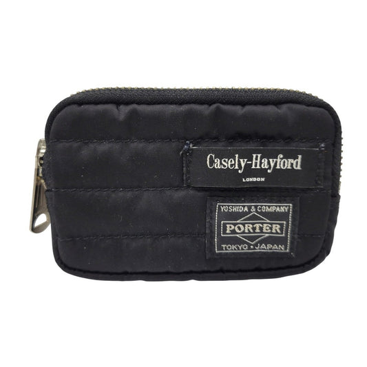 【中古品】【メンズ/レディース】 PORTER ポーター × Casely-Hayford ケイスリー ヘイフォード COIN&CARD CASE コインケース カードケース 小物 200-250422-as-35-izu カラー：ブラック 万代Net店