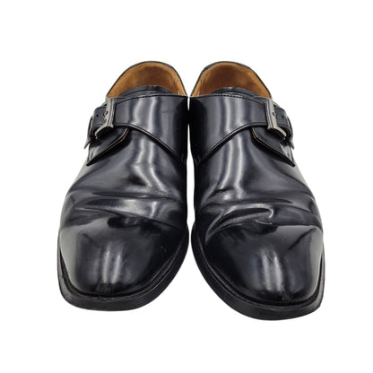 【中古品】【メンズ】 SINGLE MONK PLAIN TOE DRESS SHOES シングルモンク プレーントゥ ドレスシューズ ビジネスシューズ 靴 164-250420-as-15-izu サイズ：24 1/2 カラー：ブラック 万代Net店