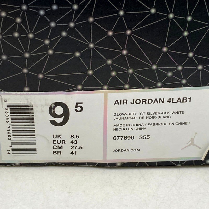 【中古品】【メンズ】 NIKE ナイキ AIR JORDAN 4LAB1 677690-355 エアジョーダン 4ラボ1 スニーカー シューズ 靴 160-250422-as-42-izu サイズ：27.5cm カラー：GLOW/REFLECT SILVER-BLK-WHITE 万代Net店