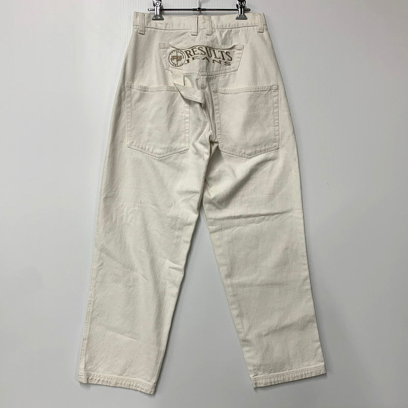 【中古品】【メンズ】 RESULTS JEANS WHITE DENIM WIDE PANTS ホワイト デニム ワイド パンツ ジーンズ ボトムス 157-250423-as-17-izu サイズ：31M カラー：ホワイト 万代Net店