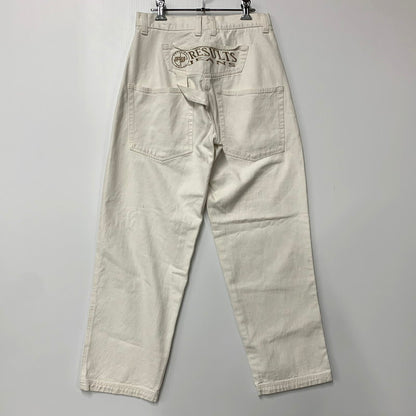 【中古品】【メンズ】 RESULTS JEANS WHITE DENIM WIDE PANTS ホワイト デニム ワイド パンツ ジーンズ ボトムス 157-250423-as-17-izu サイズ：31M カラー：ホワイト 万代Net店