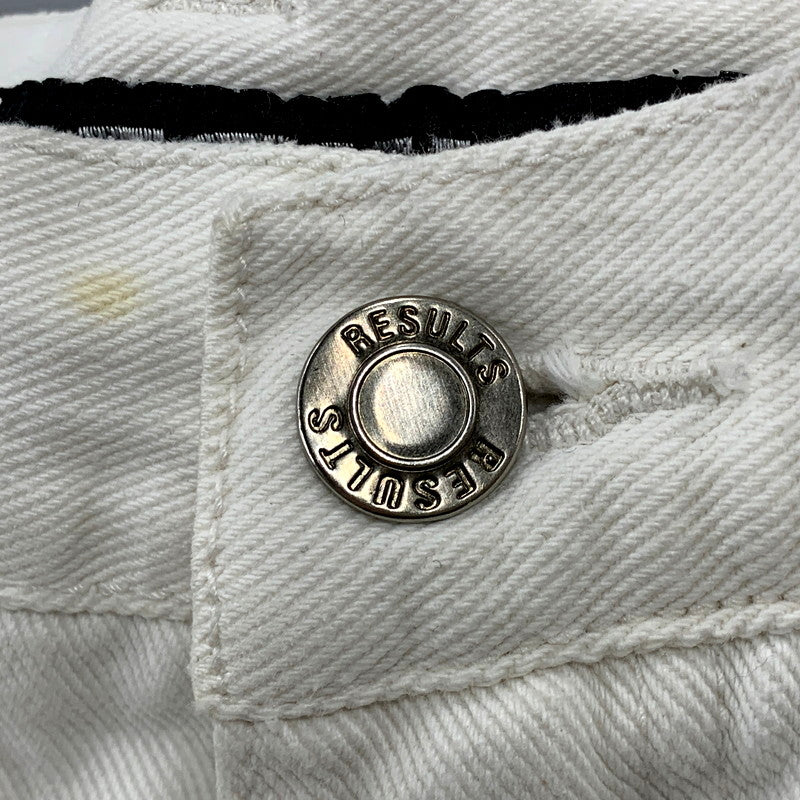 【中古品】【メンズ】 RESULTS JEANS WHITE DENIM WIDE PANTS ホワイト デニム ワイド パンツ ジーンズ ボトムス 157-250423-as-17-izu サイズ：31M カラー：ホワイト 万代Net店