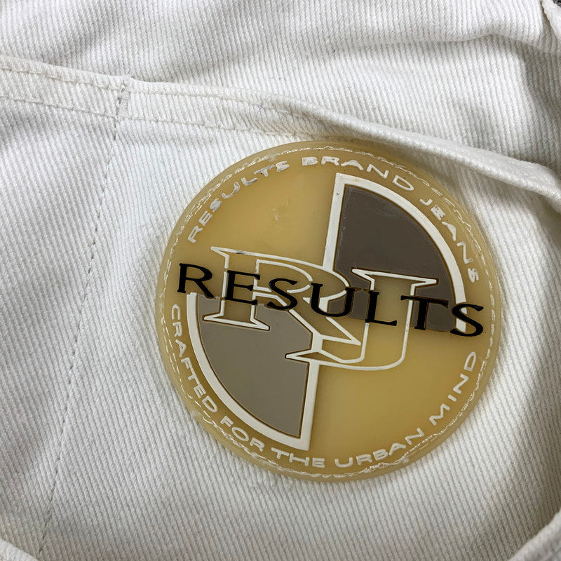 【中古品】【メンズ】 RESULTS JEANS WHITE DENIM WIDE PANTS ホワイト デニム ワイド パンツ ジーンズ ボトムス 157-250423-as-17-izu サイズ：31M カラー：ホワイト 万代Net店