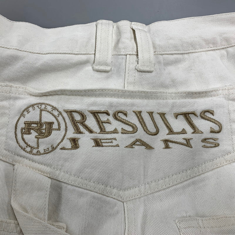 【中古品】【メンズ】 RESULTS JEANS WHITE DENIM WIDE PANTS ホワイト デニム ワイド パンツ ジーンズ ボトムス 157-250423-as-17-izu サイズ：31M カラー：ホワイト 万代Net店