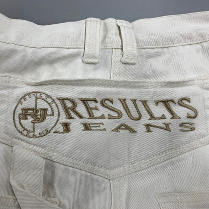 【中古品】【メンズ】 RESULTS JEANS WHITE DENIM WIDE PANTS ホワイト デニム ワイド パンツ ジーンズ ボトムス 157-250423-as-17-izu サイズ：31M カラー：ホワイト 万代Net店