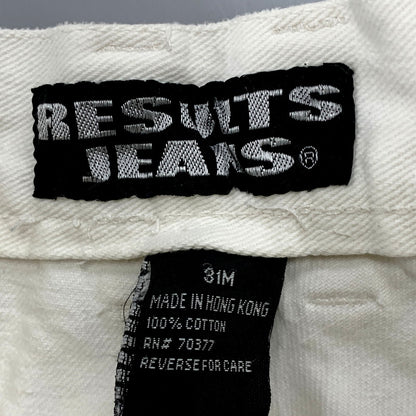 【中古品】【メンズ】 RESULTS JEANS WHITE DENIM WIDE PANTS ホワイト デニム ワイド パンツ ジーンズ ボトムス 157-250423-as-17-izu サイズ：31M カラー：ホワイト 万代Net店
