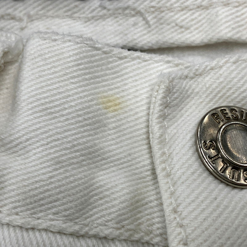 【中古品】【メンズ】 RESULTS JEANS WHITE DENIM WIDE PANTS ホワイト デニム ワイド パンツ ジーンズ ボトムス 157-250423-as-17-izu サイズ：31M カラー：ホワイト 万代Net店