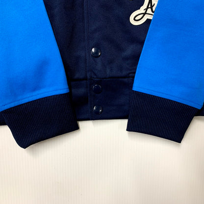 【中古品】【メンズ】 adidas アディダス WAPPEN STADIUM JERSEY S27486 ワッペン スタジアム ジャージー ジャケット アウター 148-250426-as-18-izu サイズ：L カラー：ネイビー 万代Net店