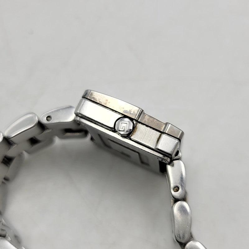 【中古品】【メンズ/レディース】 GUCCI グッチ SQUARE G QUARTZ 3600L スクエアG クォーツ 黒文字盤 腕時計 197-250711-as-05-izu カラー：ブラック×シルバー 万代Net店