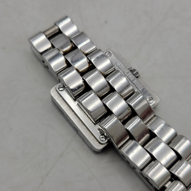 【中古品】【メンズ/レディース】 GUCCI グッチ SQUARE G QUARTZ 3600L スクエアG クォーツ 黒文字盤 腕時計 197-250711-as-05-izu カラー：ブラック×シルバー 万代Net店