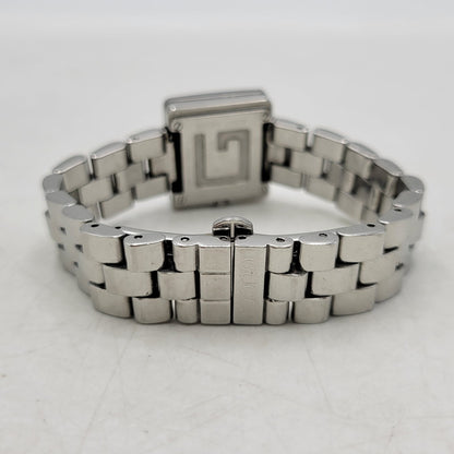 【中古品】【メンズ/レディース】 GUCCI グッチ SQUARE G QUARTZ 3600L スクエアG クォーツ 黒文字盤 腕時計 197-250711-as-05-izu カラー：ブラック×シルバー 万代Net店