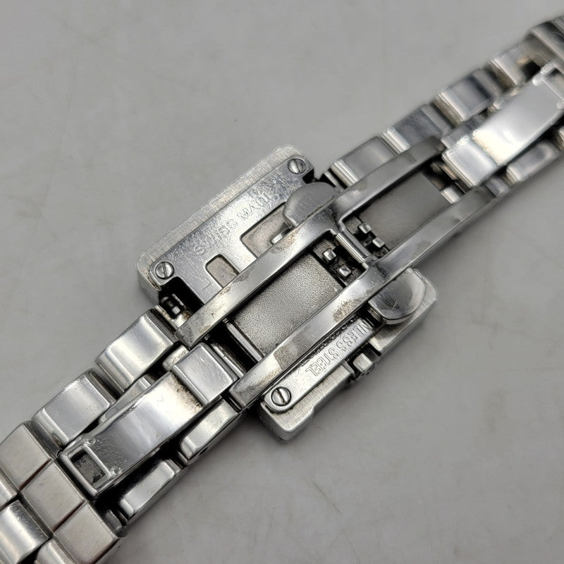 【中古品】【メンズ/レディース】 GUCCI グッチ SQUARE G QUARTZ 3600L スクエアG クォーツ 黒文字盤 腕時計 197-250711-as-05-izu カラー：ブラック×シルバー 万代Net店