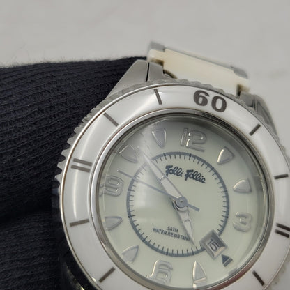 【現状渡し品】【レディース】 Folli Follie フォリフォリ QUARTZ WF4T0015 クォーツ 白文字盤 腕時計 198-250716-as-35-izu カラー：シルバー×ホワイト 万代Net店