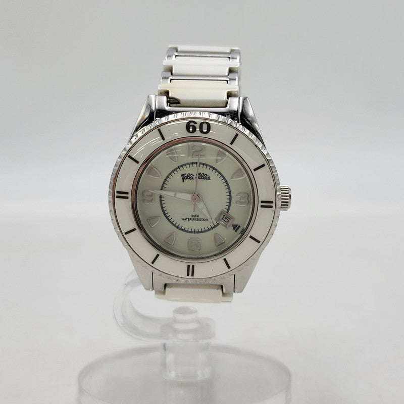 【現状渡し品】【レディース】 Folli Follie フォリフォリ QUARTZ WF4T0015 クォーツ 白文字盤 腕時計 198-250716-as-35-izu カラー：シルバー×ホワイト 万代Net店