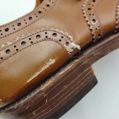 【ジャンク品】【メンズ】 Loake ローク BROS BEDFORD WING TIP BOOTS ベッドフォード ウィングチップ シューズ 靴 165-250426-as-27-izu サイズ：8.5 カラー：ブラウン 万代Net店