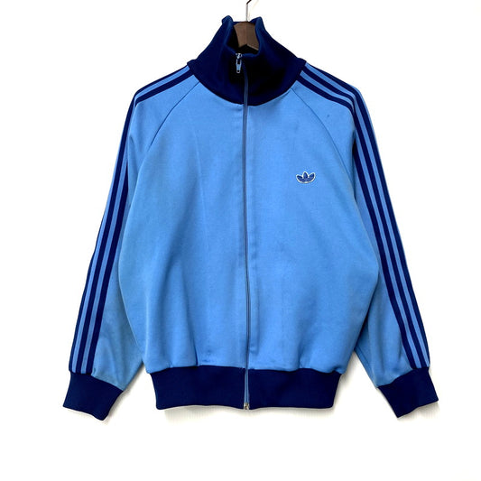 【中古品】【メンズ】 adidas アディダス ADS-4F デサント期 80S TRACK JACKET 80年代 トラックジャケット アウター 長袖 146-250421-ma-04-izu サイズ：3号 カラー：青 万代Net店