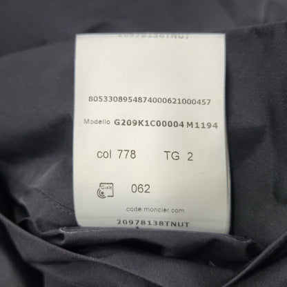 【中古品】【メンズ】 MONCLER モンクレール × HYKE ハイク LANGUARD GIUBBOTTO NYLON HOODED COAT G209K1C00004 ナイロン フーデッド コート アウター 141-250423-as-01-izu サイズ：2 カラー：ブラック 万代Net店