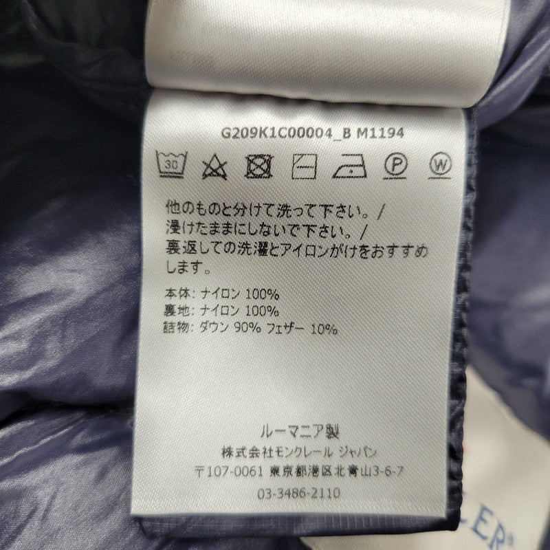 【中古品】【メンズ】 MONCLER モンクレール × HYKE ハイク LANGUARD GIUBBOTTO NYLON HOODED COAT G209K1C00004 ナイロン フーデッド コート アウター 141-250423-as-01-izu サイズ：2 カラー：ブラック 万代Net店