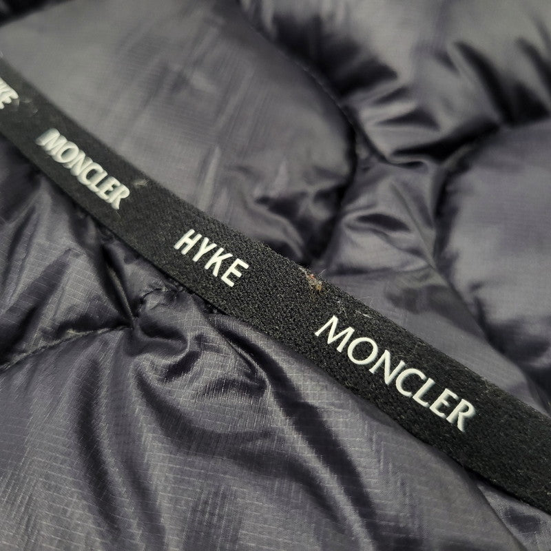 【中古品】【メンズ】 MONCLER モンクレール × HYKE ハイク LANGUARD GIUBBOTTO NYLON HOODED COAT G209K1C00004 ナイロン フーデッド コート アウター 141-250423-as-01-izu サイズ：2 カラー：ブラック 万代Net店
