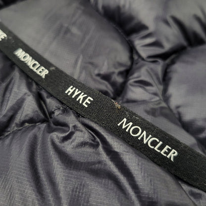 【中古品】【メンズ】 MONCLER モンクレール × HYKE ハイク LANGUARD GIUBBOTTO NYLON HOODED COAT G209K1C00004 ナイロン フーデッド コート アウター 141-250423-as-01-izu サイズ：2 カラー：ブラック 万代Net店