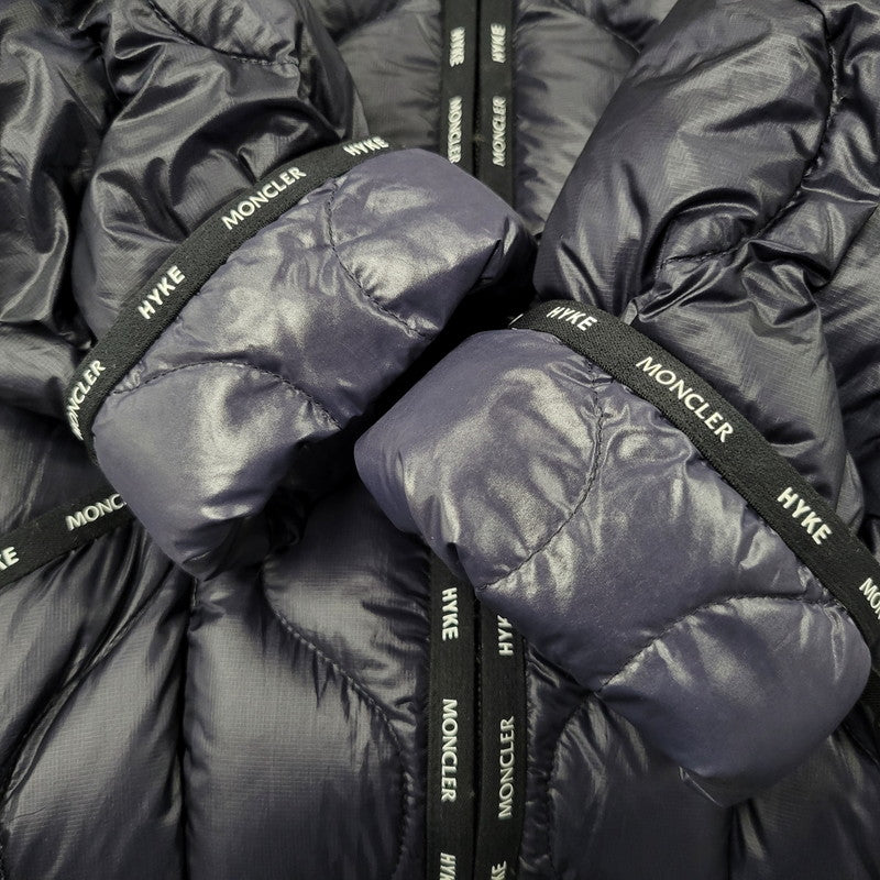 【中古品】【メンズ】 MONCLER モンクレール × HYKE ハイク LANGUARD GIUBBOTTO NYLON HOODED COAT G209K1C00004 ナイロン フーデッド コート アウター 141-250423-as-01-izu サイズ：2 カラー：ブラック 万代Net店